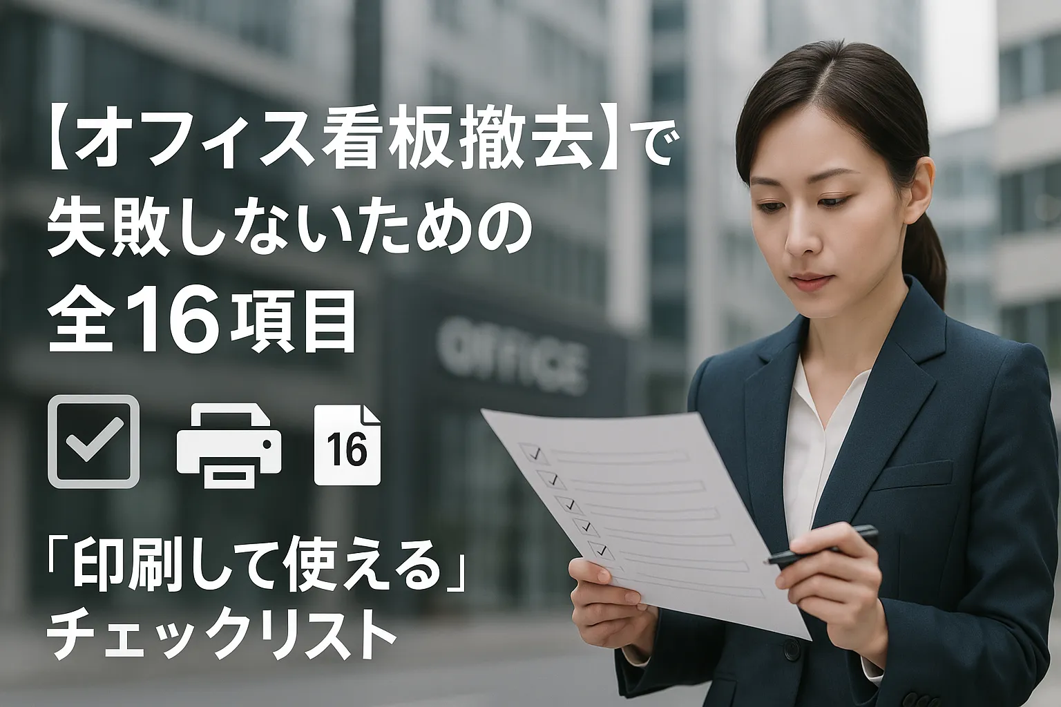 オフィス看板撤去